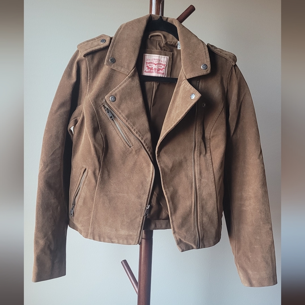 LEVI Brown Faux Moto Jacket